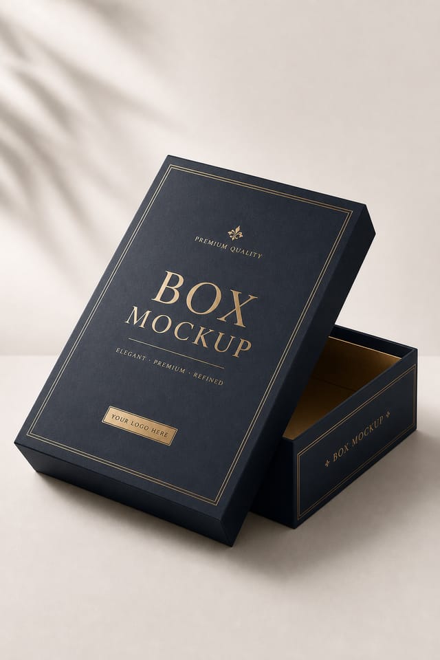 Box Mockup — elegant style product mockup