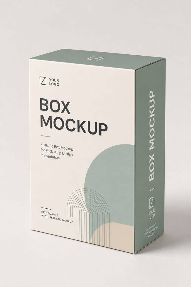 Box Mockup — modern style product mockup