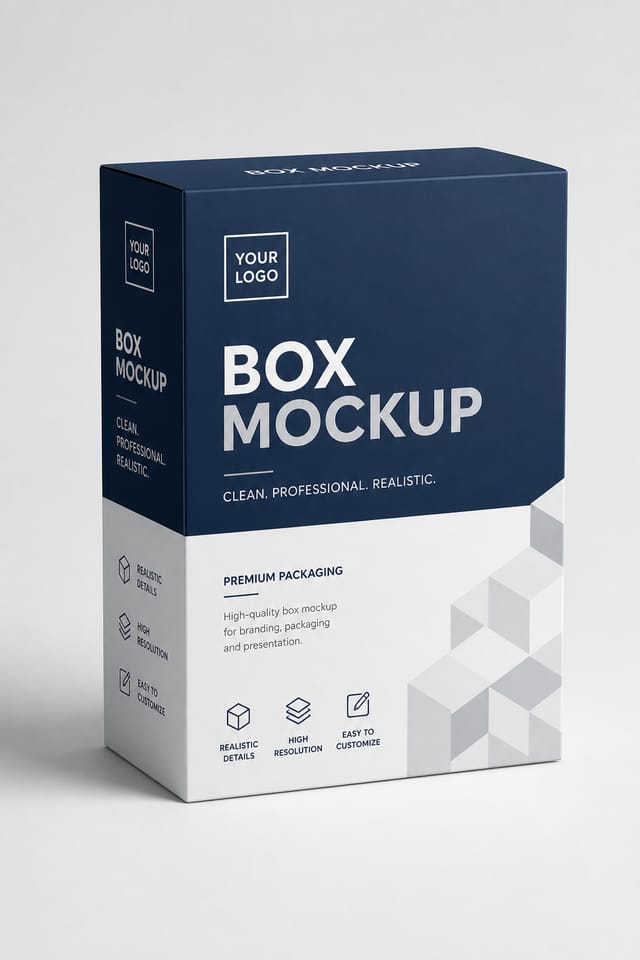 Box Mockup — corporate style product mockup