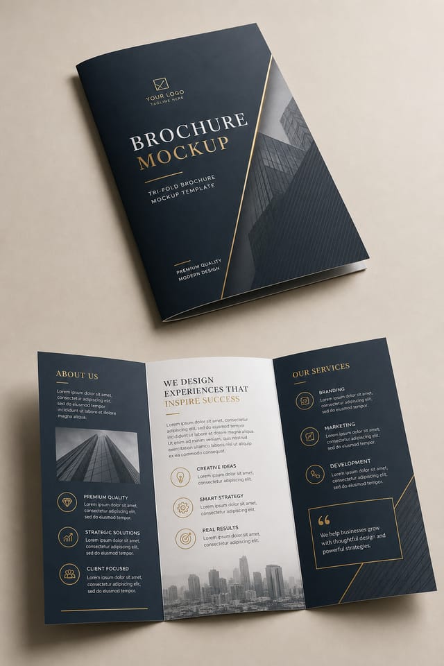 Brochure Mockup — elegant style product mockup