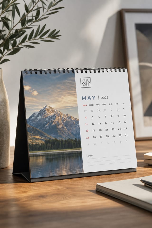 Calendar Mockup — photo-realistic style product mockup