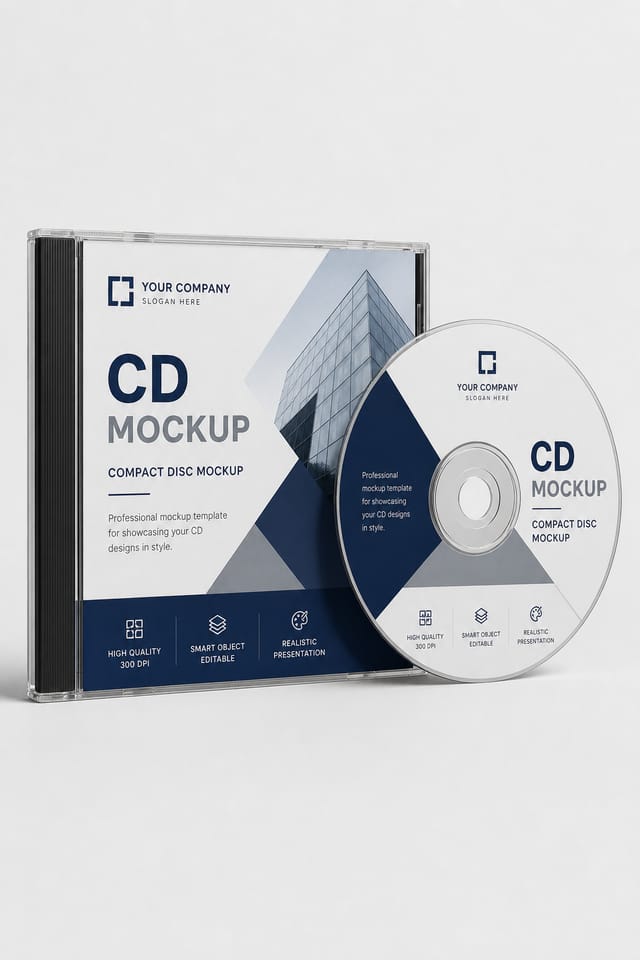 CD Mockup — corporate style product mockup