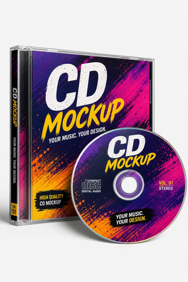 CD Mockup — vibrant style product mockup
