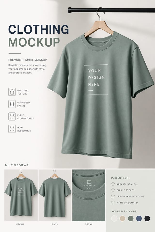 Clothing Mockup — modern style product mockup