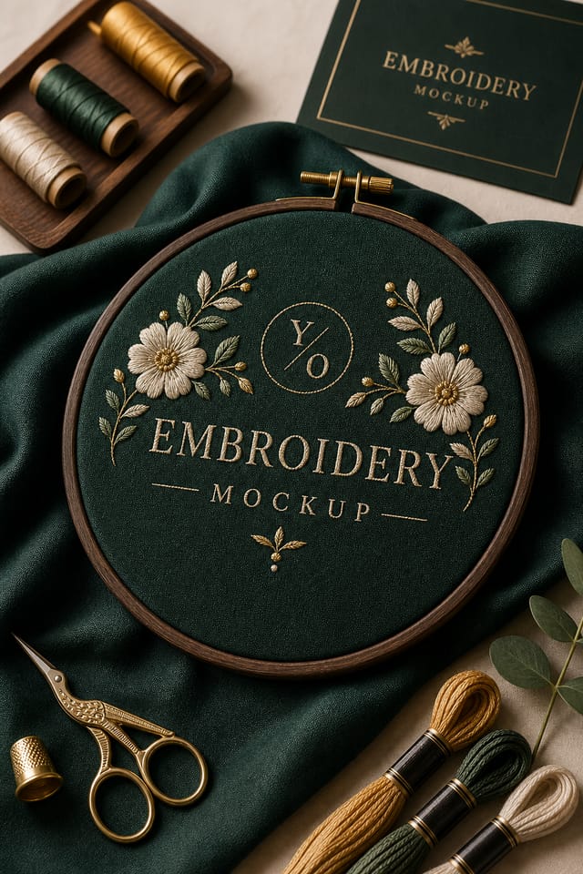 Embroidery Mockup — elegant style product mockup