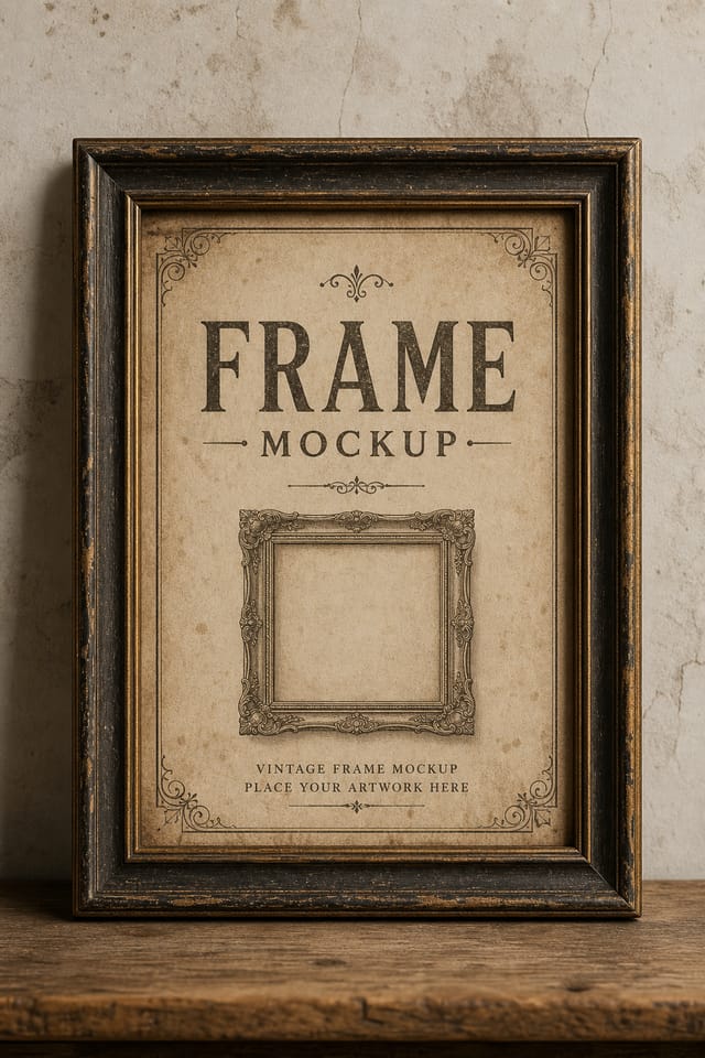Frame Mockup — vintage style product mockup