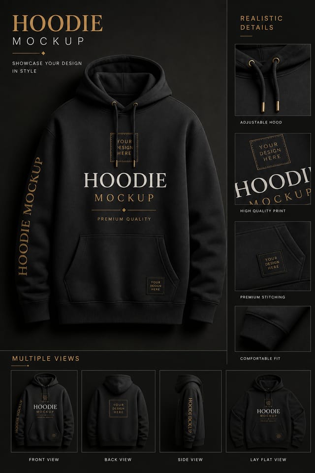 Hoodie Mockup — elegant style product mockup