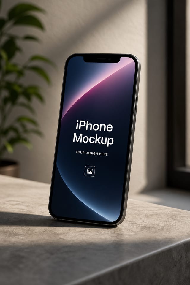 iPhone Mockup — photo-realistic style product mockup