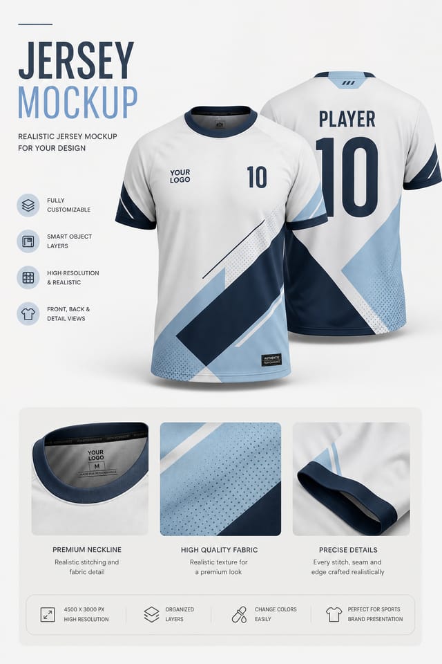 Jersey Mockup — modern style product mockup