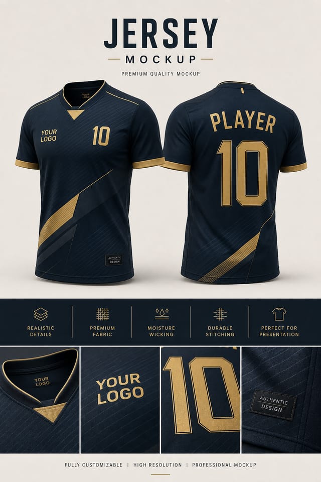 Jersey Mockup — elegant style product mockup