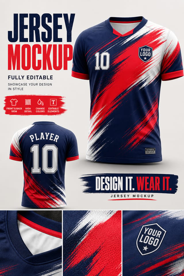 Jersey Mockup — vibrant style product mockup