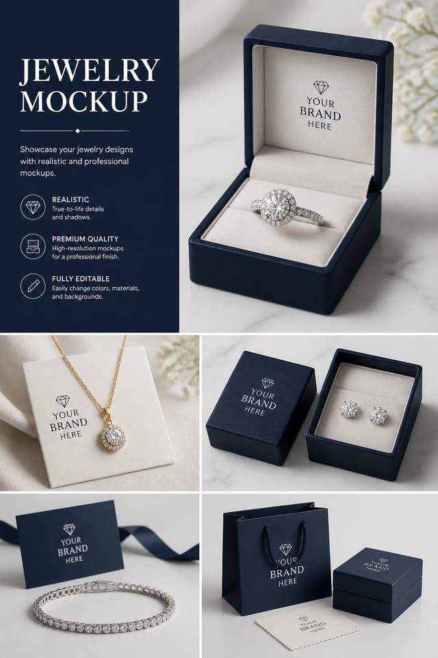 Jewelry Mockup — corporate style product mockup