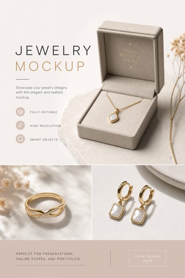Jewelry Mockup — modern style product mockup