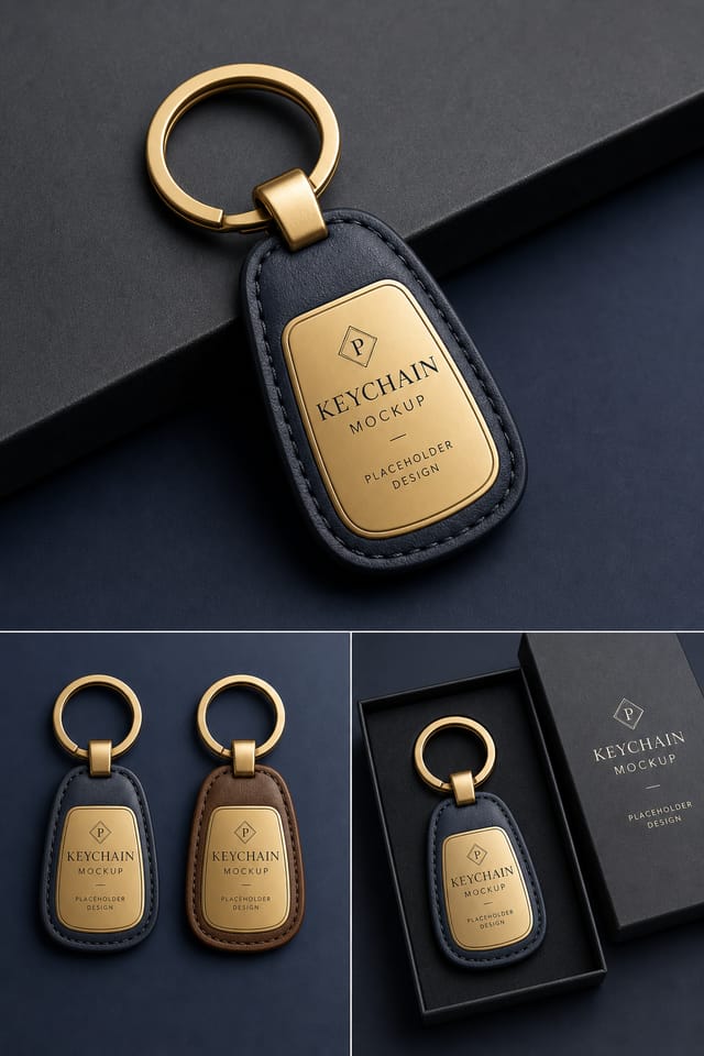 Keychain Mockup — elegant style product mockup