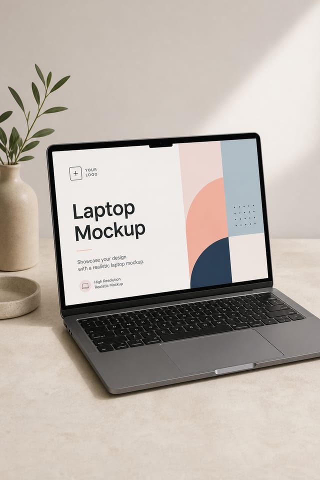 Laptop Mockup — modern style product mockup