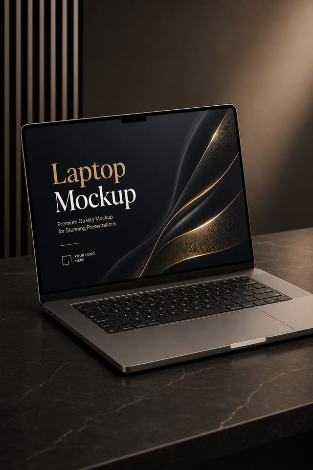 Laptop Mockup — elegant style product mockup