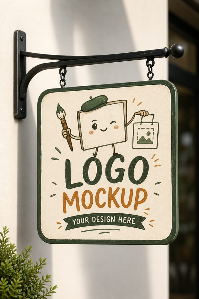 Logo Mockup — illustration style product mockup
