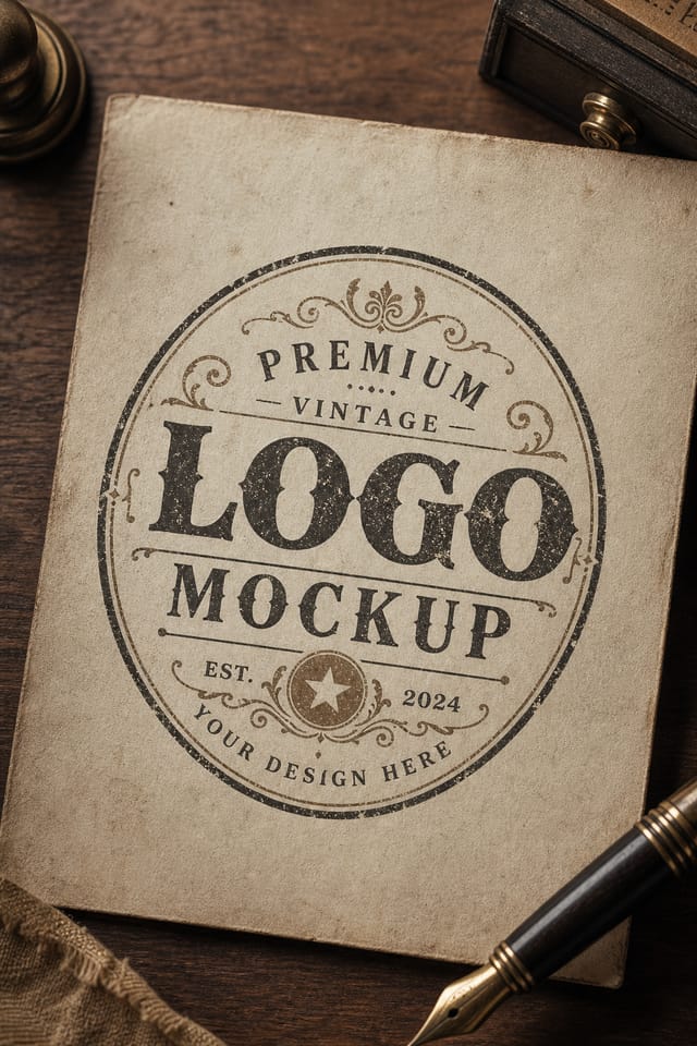 Logo Mockup — vintage style product mockup