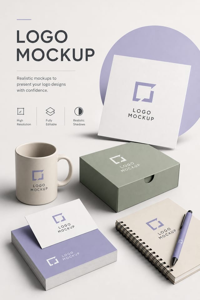 Logo Mockup — modern style product mockup