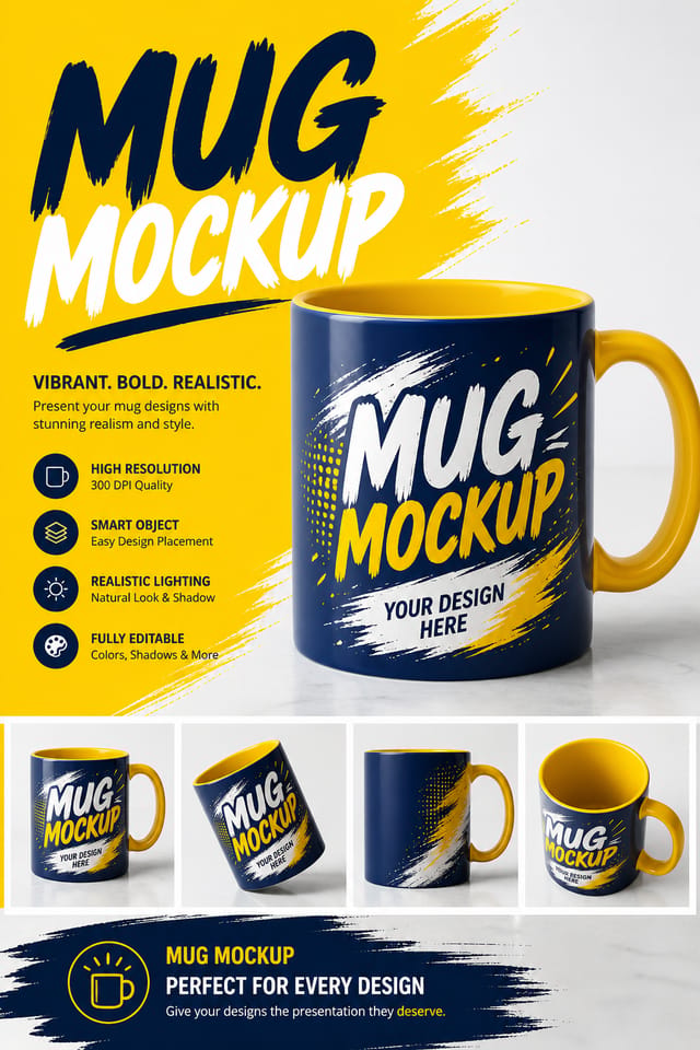 Mug Mockup — vibrant style product mockup