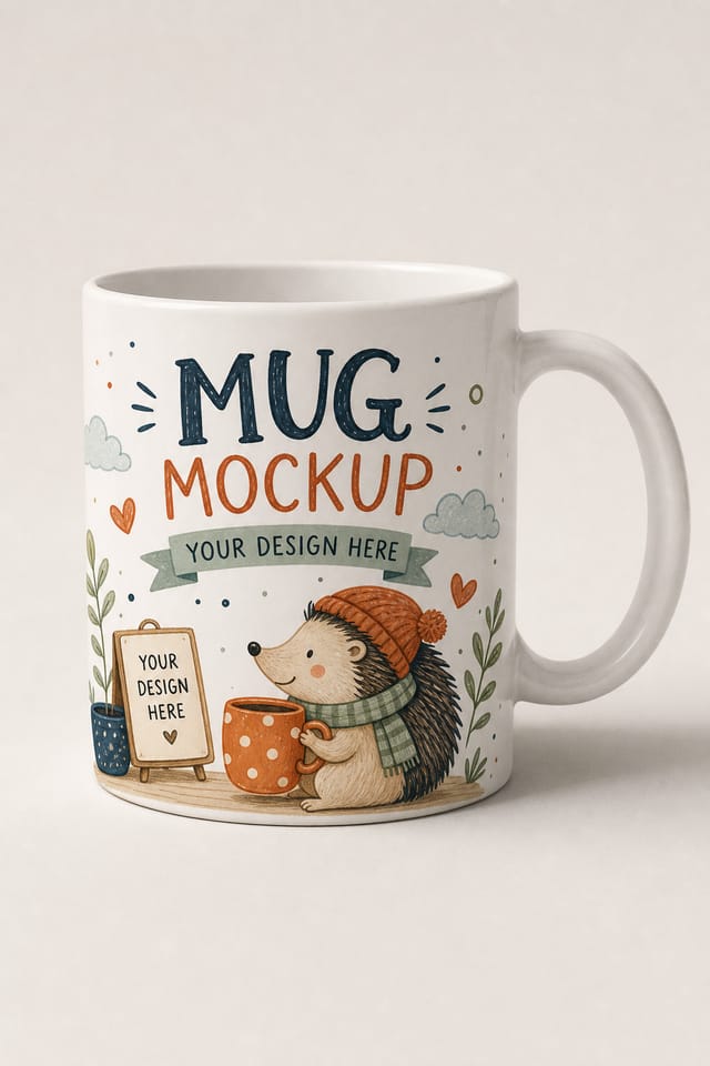 Mug Mockup — illustration style product mockup