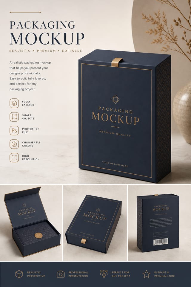 Packaging Mockup — elegant style product mockup
