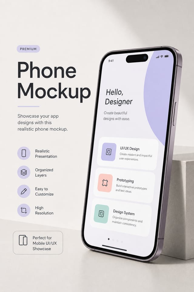 Phone Mockup — modern style product mockup