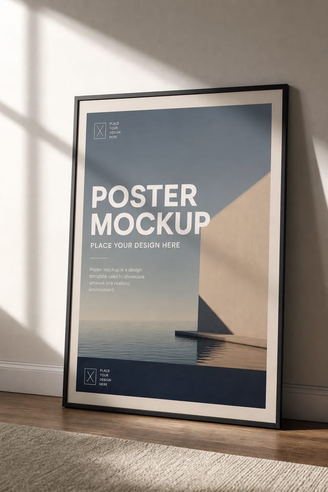 Poster Mockup — photo-realistic style product mockup