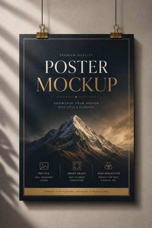 Poster Mockup — elegant style product mockup