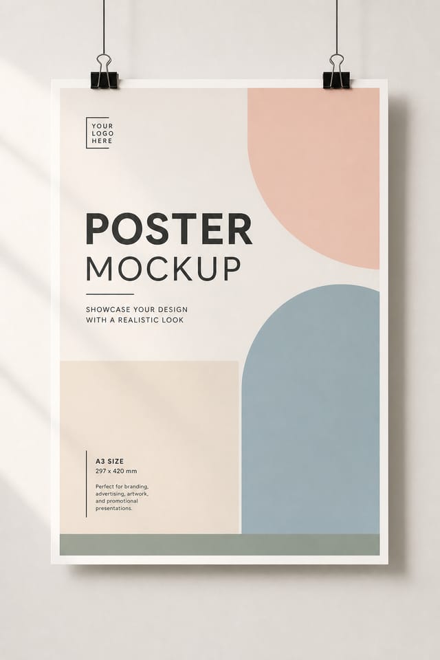 Poster Mockup — modern style product mockup
