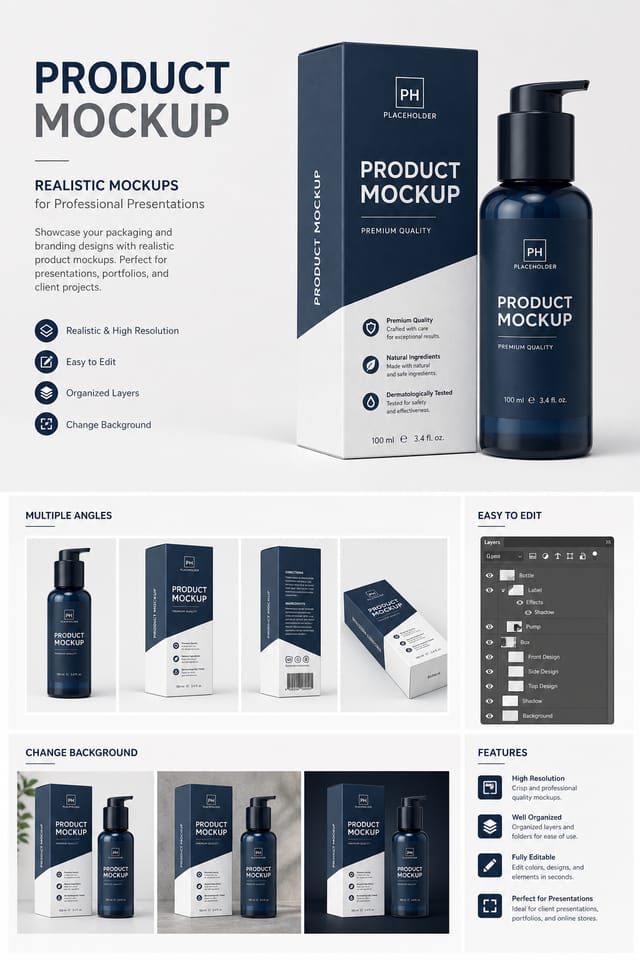 Product Mockup — corporate style product mockup
