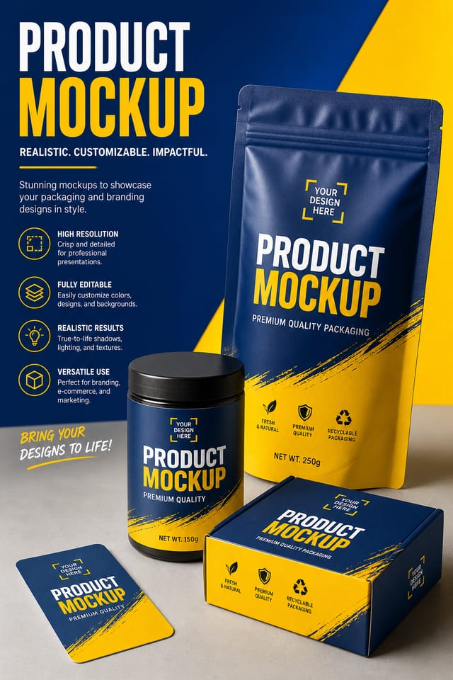 Product Mockup — vibrant style product mockup