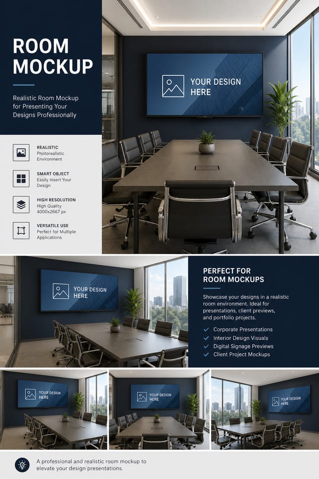 Room Mockup — corporate style product mockup