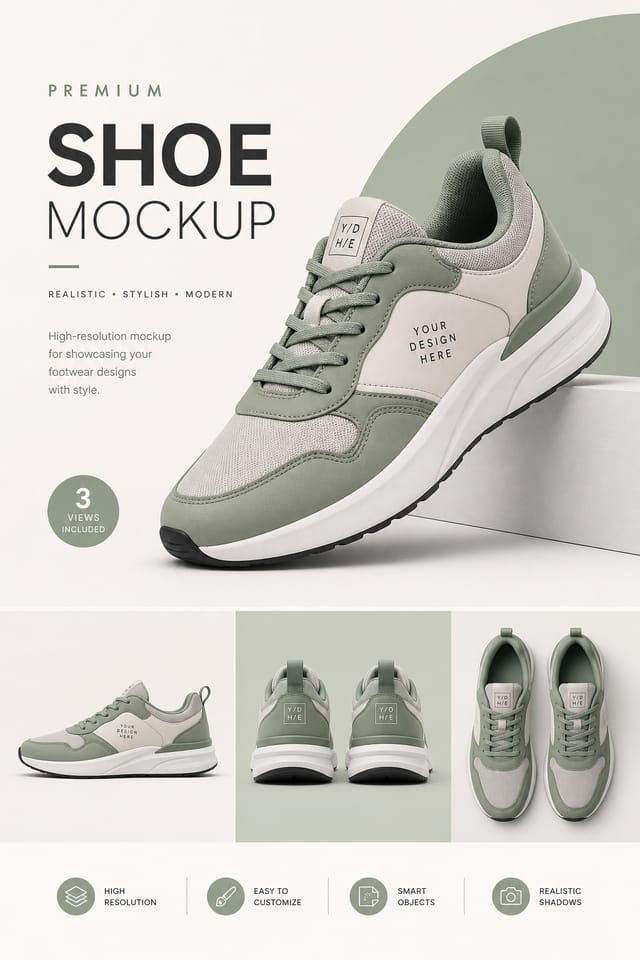 Shoe Mockup — modern style product mockup