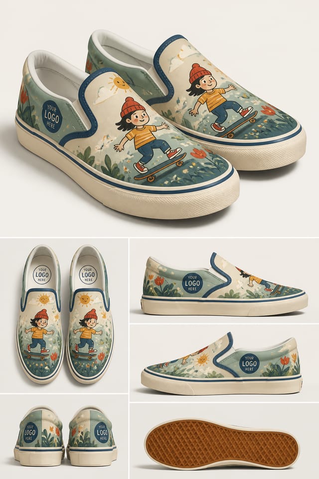 Shoe Mockup — illustration style product mockup