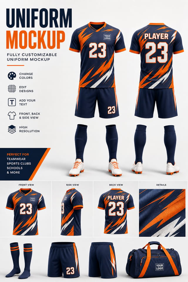 Uniform Mockup — vibrant style product mockup