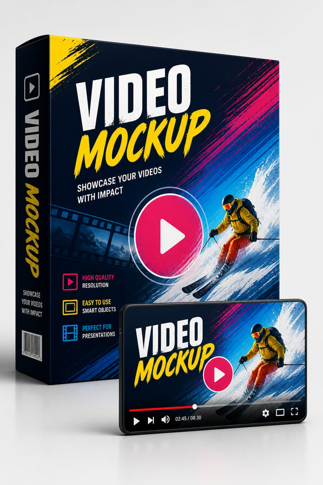 Video Mockup — vibrant style product mockup