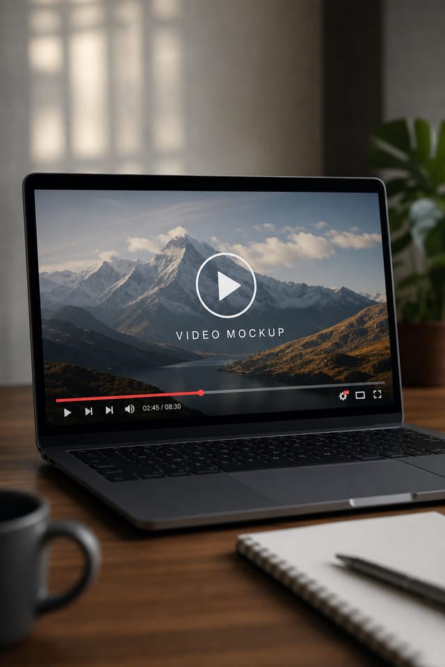 Video Mockup — photo-realistic style product mockup
