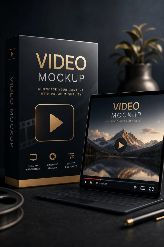 Video Mockup — elegant style product mockup