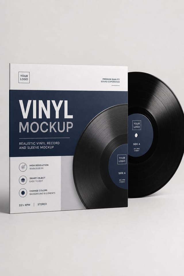 Vinyl Mockup — corporate style product mockup