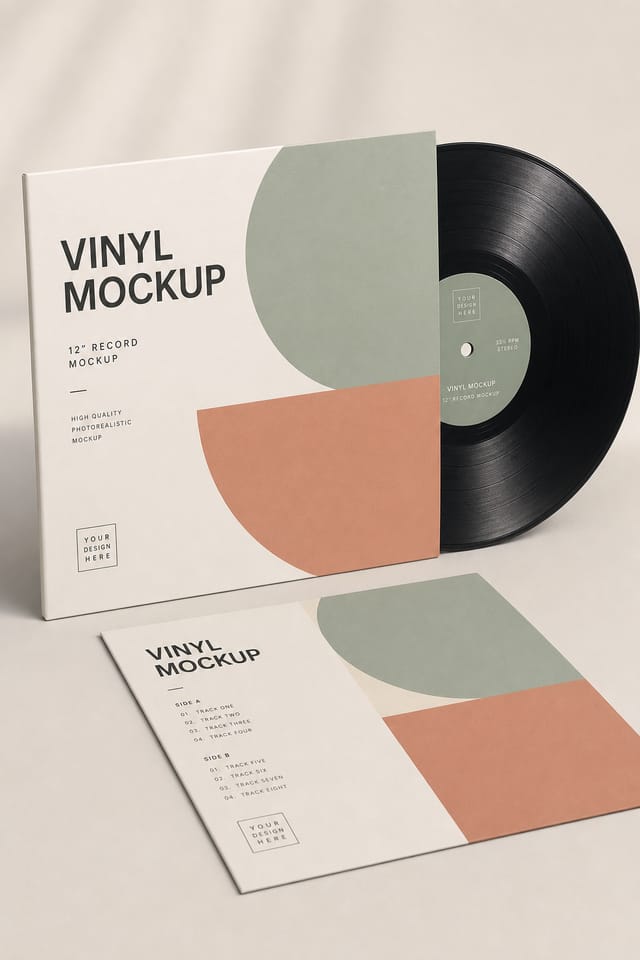 Vinyl Mockup — modern style product mockup