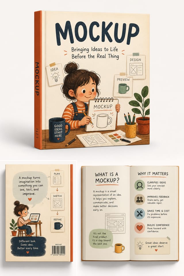 Mockup — illustration style product mockup