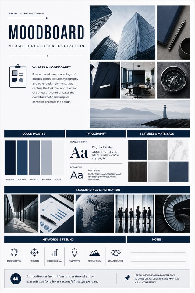 Moodboard — corporate style moodboard