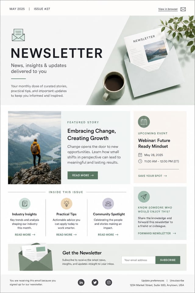 Newsletter — modern style newsletter