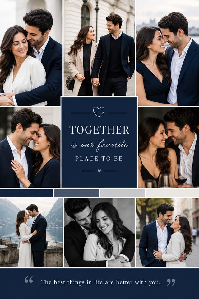 Couples Photo Collage — corporate style photo collage layout