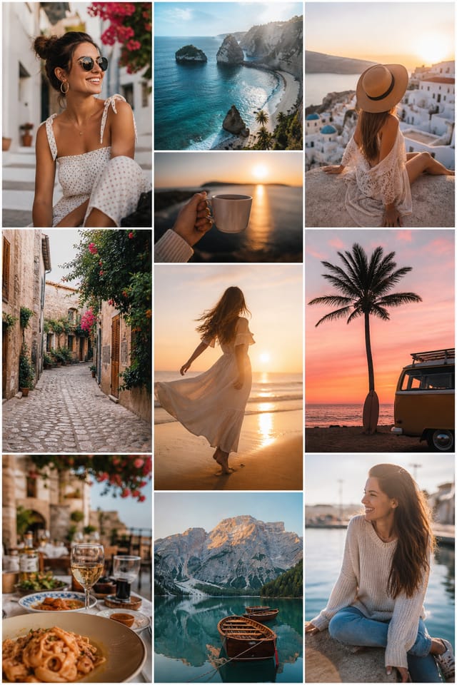 Instagram Photo Collage — photo-realistic style photo collage layout