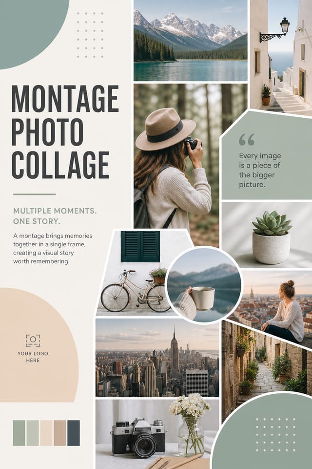 Montage Photo Collage — modern style photo collage layout