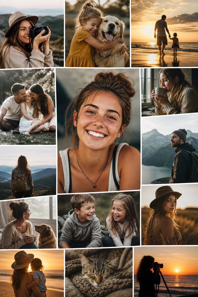 Montage Photo Collage — photo-realistic style photo collage layout
