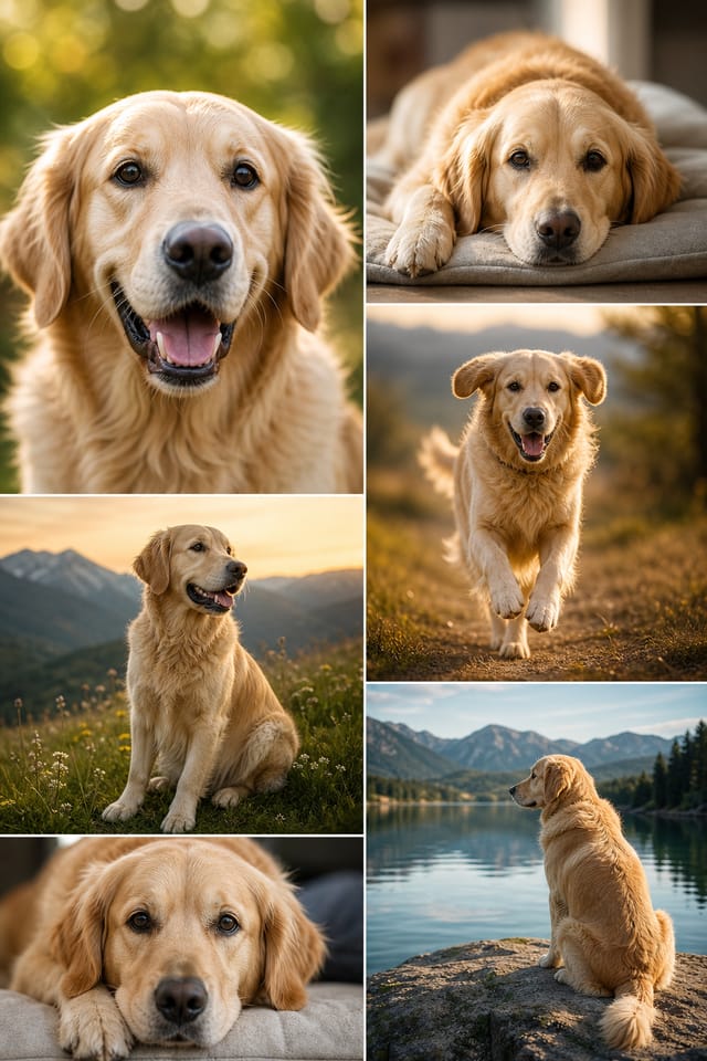 Pet Photo Collage — photo-realistic style photo collage layout