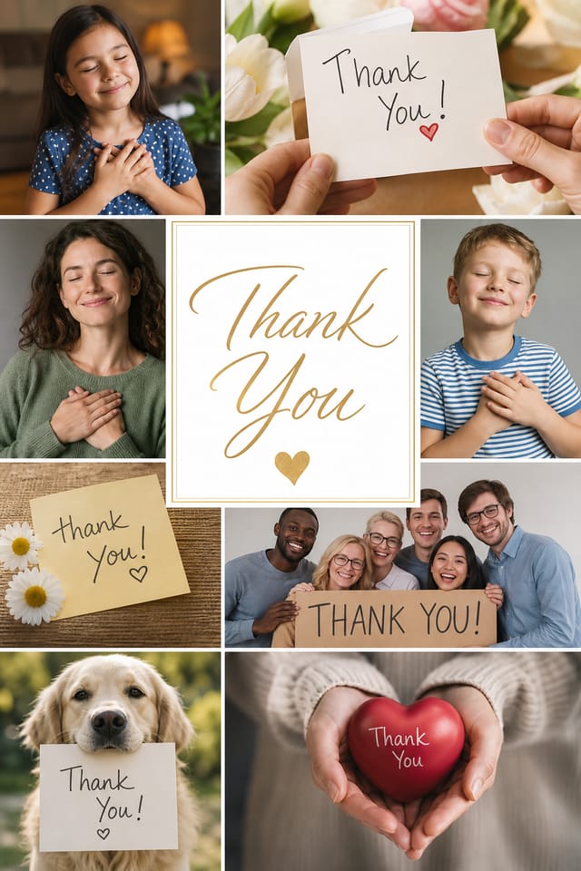 Thank You Photo Collage — photo-realistic style photo collage layout